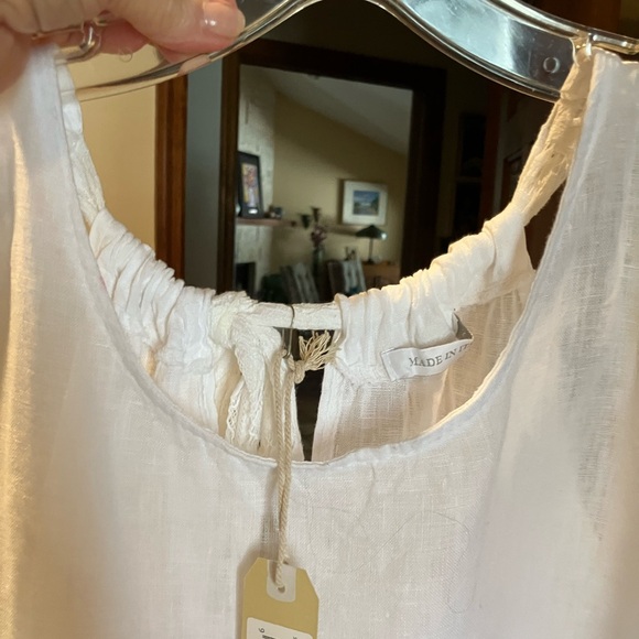 NWT SILK AND LINEN HALTER DRESS MADE IN ITALY TAGS ATTACHED - Picture 9 of 17